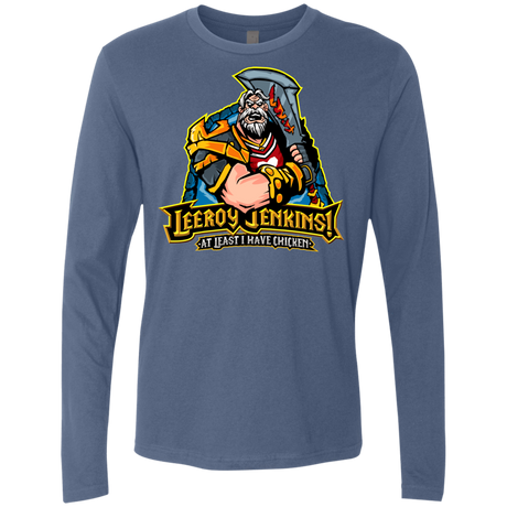 T-Shirts Indigo / Small Leeroy Jenkins Men's Premium Long Sleeve