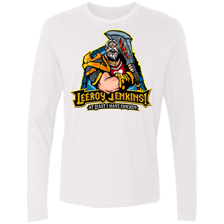 T-Shirts White / Small Leeroy Jenkins Men's Premium Long Sleeve