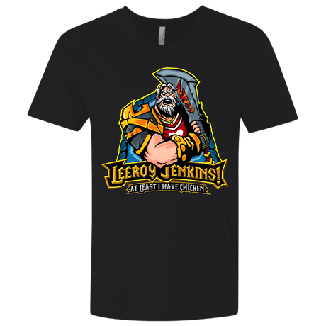 T-Shirts Black / X-Small Leeroy Jenkins Men's Premium V-Neck