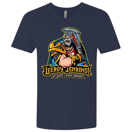 T-Shirts Midnight Navy / X-Small Leeroy Jenkins Men's Premium V-Neck