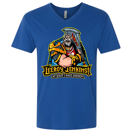 T-Shirts Royal / X-Small Leeroy Jenkins Men's Premium V-Neck