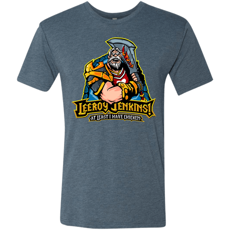 T-Shirts Indigo / Small Leeroy Jenkins Men's Triblend T-Shirt