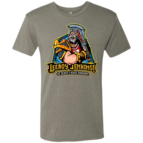 T-Shirts Venetian Grey / Small Leeroy Jenkins Men's Triblend T-Shirt