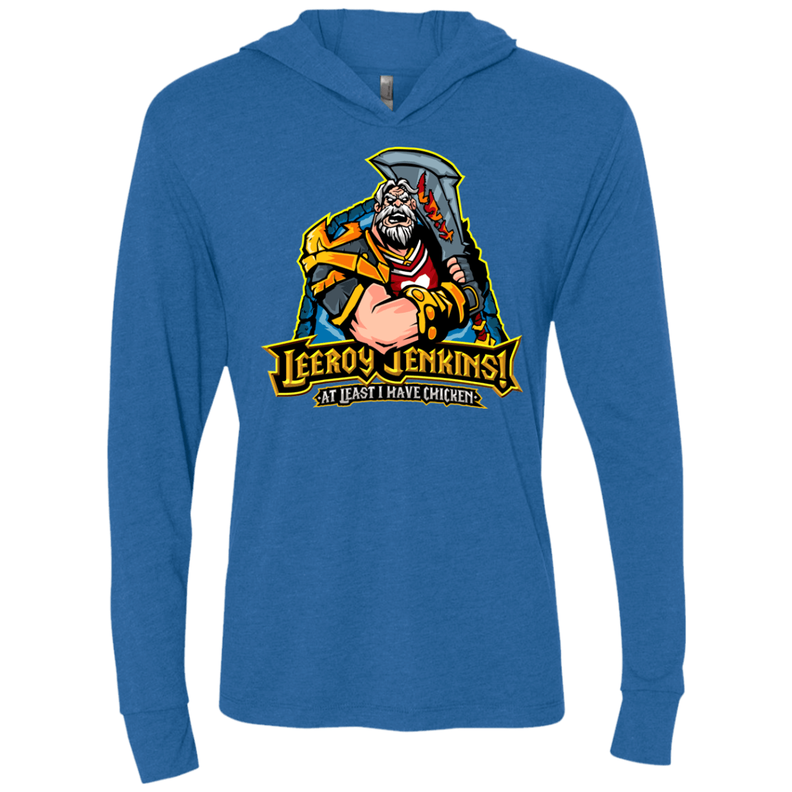 T-Shirts Vintage Royal / X-Small Leeroy Jenkins Triblend Long Sleeve Hoodie Tee