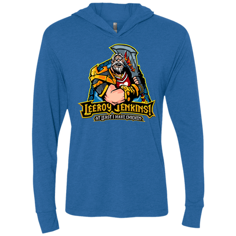 T-Shirts Vintage Royal / X-Small Leeroy Jenkins Triblend Long Sleeve Hoodie Tee