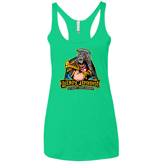 T-Shirts Envy / X-Small Leeroy Jenkins Women's Triblend Racerback Tank