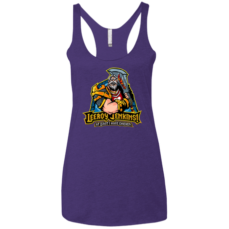 T-Shirts Purple / X-Small Leeroy Jenkins Women's Triblend Racerback Tank