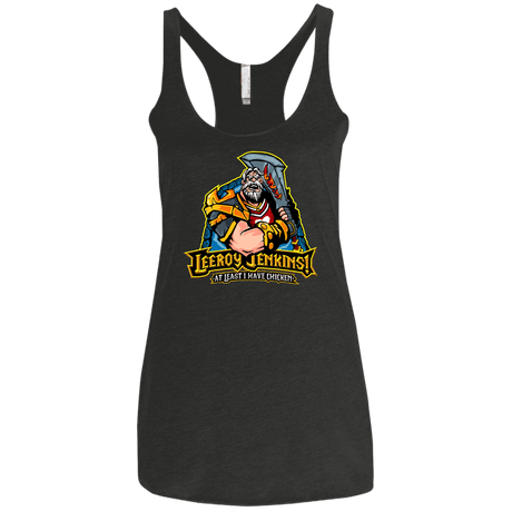 T-Shirts Vintage Black / X-Small Leeroy Jenkins Women's Triblend Racerback Tank