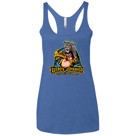 T-Shirts Vintage Royal / X-Small Leeroy Jenkins Women's Triblend Racerback Tank