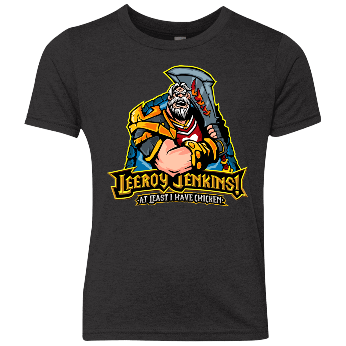 T-Shirts Vintage Black / YXS Leeroy Jenkins Youth Triblend T-Shirt