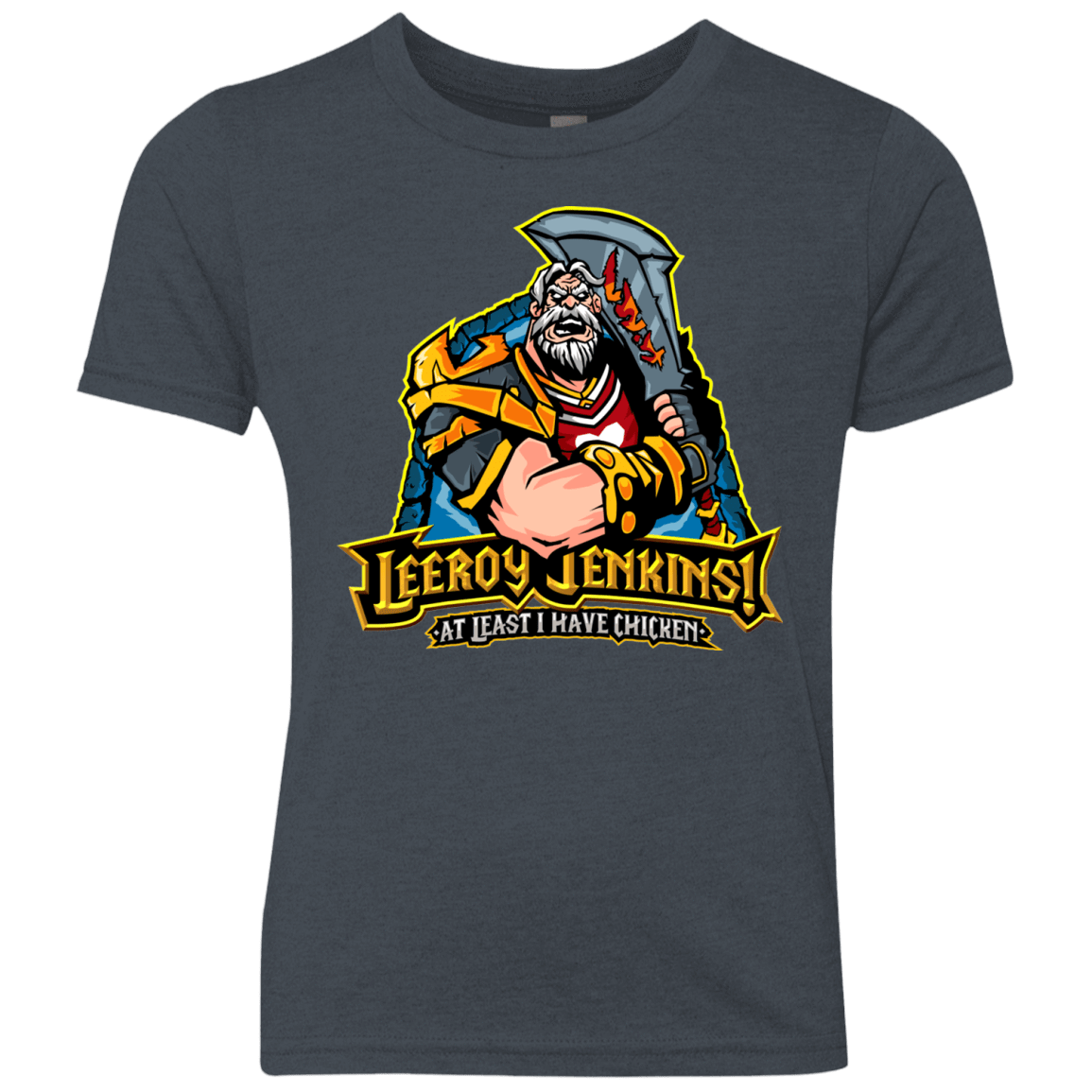 T-Shirts Vintage Navy / YXS Leeroy Jenkins Youth Triblend T-Shirt