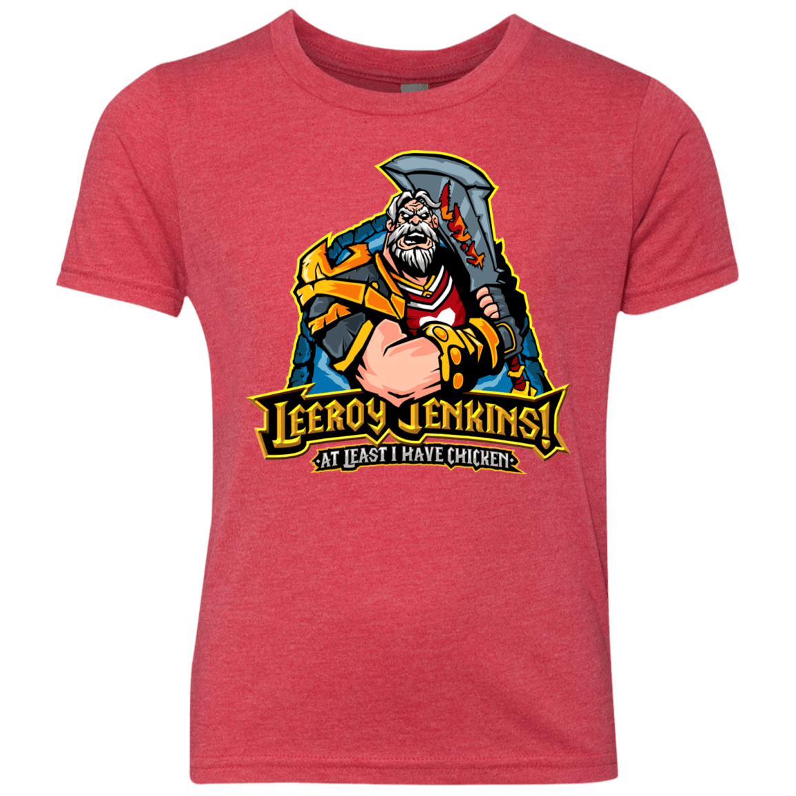 T-Shirts Vintage Red / YXS Leeroy Jenkins Youth Triblend T-Shirt