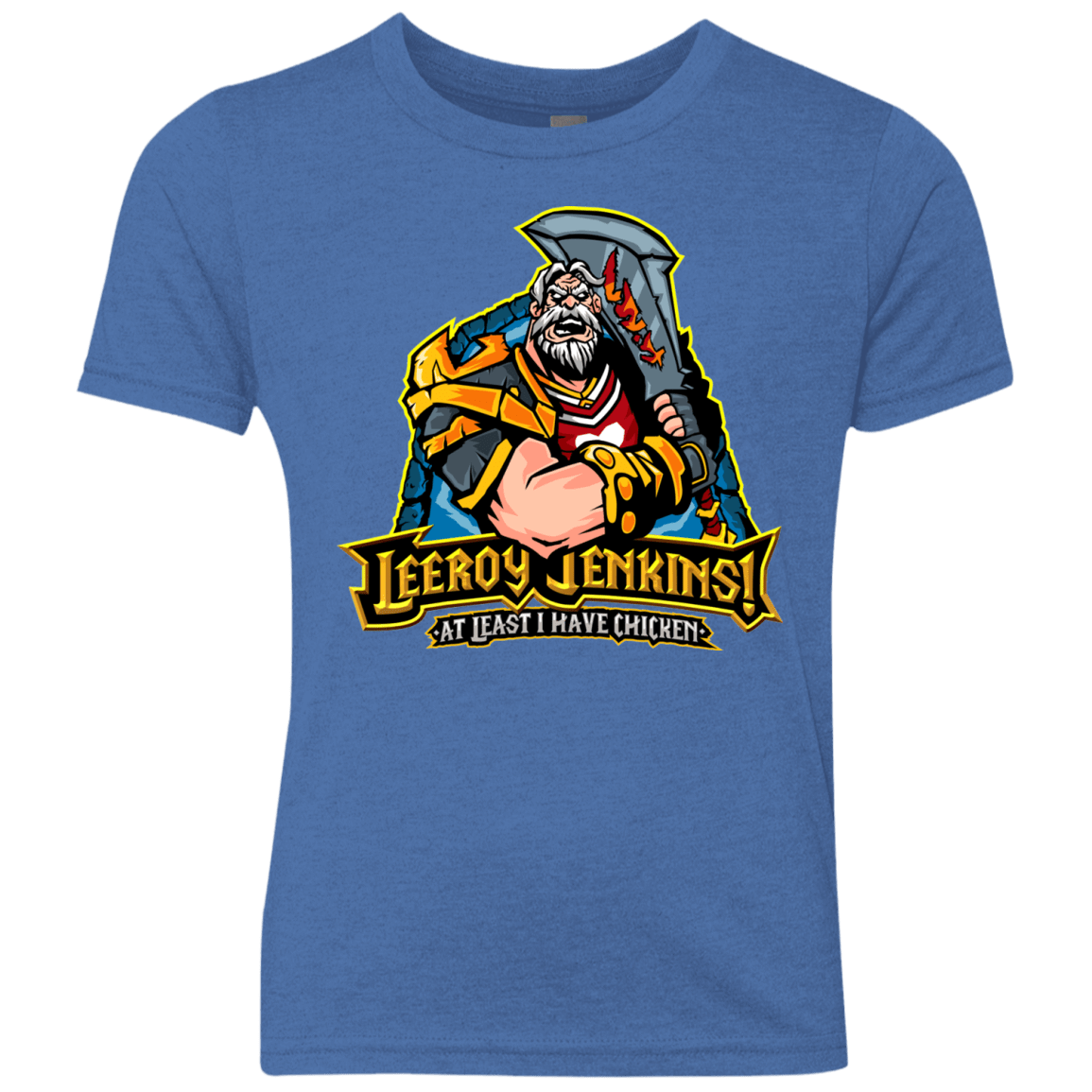 T-Shirts Vintage Royal / YXS Leeroy Jenkins Youth Triblend T-Shirt