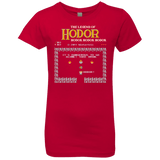 T-Shirts Red / YXS Legend of Hodor Girls Premium T-Shirt
