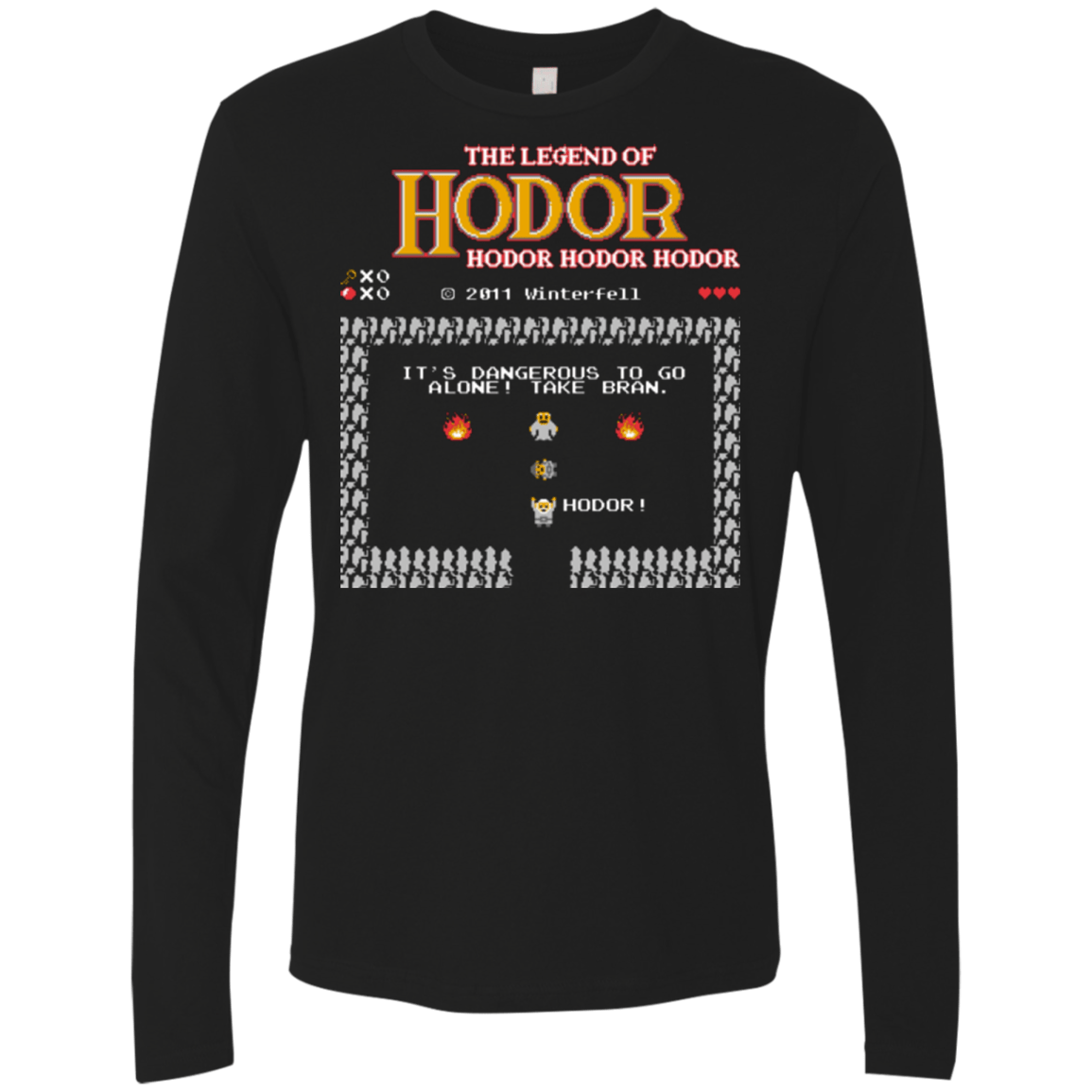 T-Shirts Black / Small Legend of Hodor Men's Premium Long Sleeve