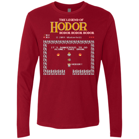 T-Shirts Cardinal / Small Legend of Hodor Men's Premium Long Sleeve