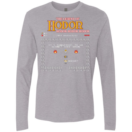 T-Shirts Heather Grey / Small Legend of Hodor Men's Premium Long Sleeve