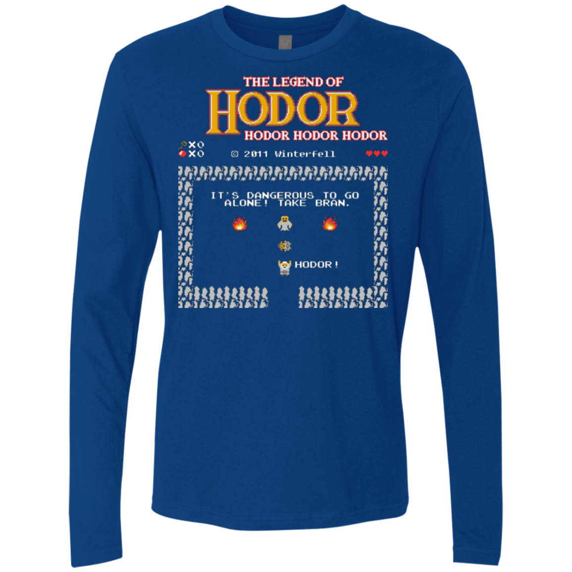 T-Shirts Royal / Small Legend of Hodor Men's Premium Long Sleeve