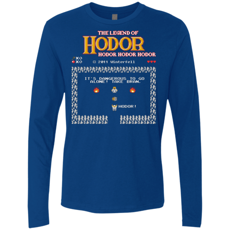 T-Shirts Royal / Small Legend of Hodor Men's Premium Long Sleeve