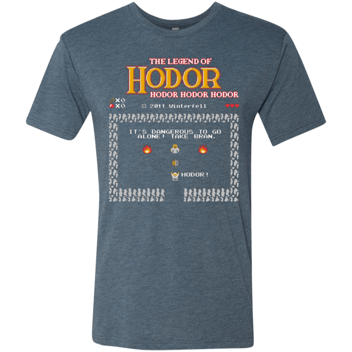 T-Shirts Indigo / Small Legend of Hodor Men's Triblend T-Shirt