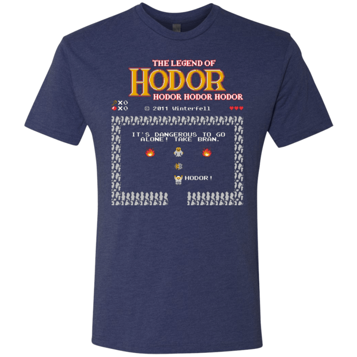 T-Shirts Vintage Navy / Small Legend of Hodor Men's Triblend T-Shirt