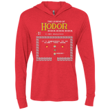 T-Shirts Vintage Red / X-Small Legend of Hodor Triblend Long Sleeve Hoodie Tee