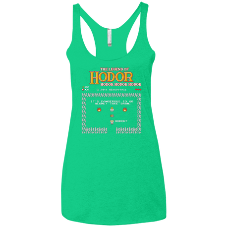 T-Shirts Envy / X-Small Legend of Hodor Women's Triblend Racerback Tank