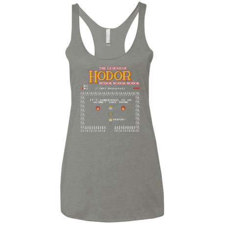T-Shirts Venetian Grey / X-Small Legend of Hodor Women's Triblend Racerback Tank