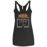 T-Shirts Vintage Black / X-Small Legend of Hodor Women's Triblend Racerback Tank