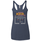 T-Shirts Vintage Navy / X-Small Legend of Hodor Women's Triblend Racerback Tank