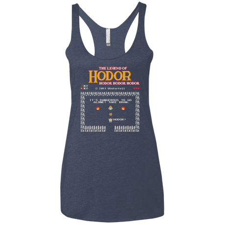T-Shirts Vintage Navy / X-Small Legend of Hodor Women's Triblend Racerback Tank