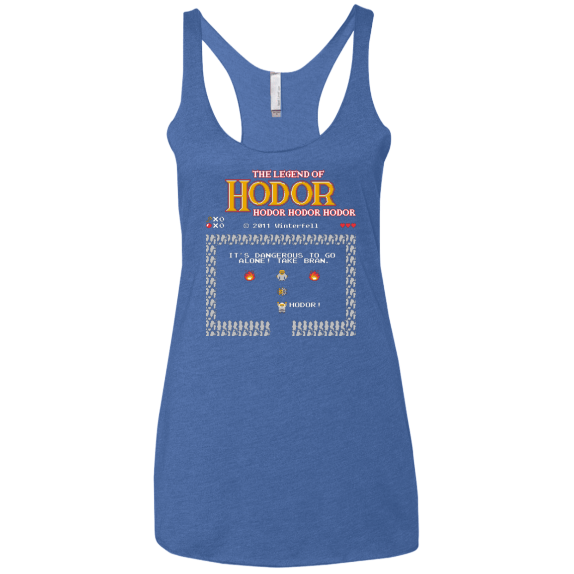T-Shirts Vintage Royal / X-Small Legend of Hodor Women's Triblend Racerback Tank
