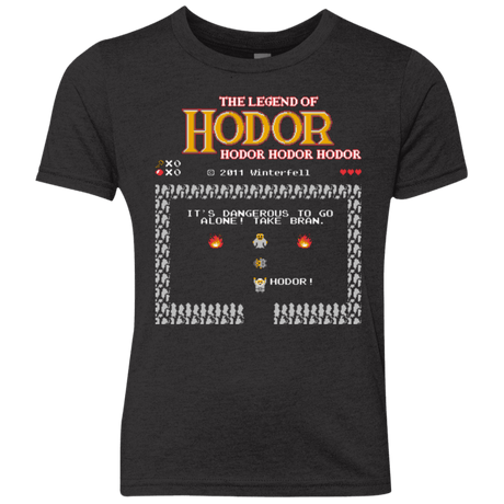 T-Shirts Vintage Black / YXS Legend of Hodor Youth Triblend T-Shirt