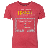 T-Shirts Vintage Red / YXS Legend of Hodor Youth Triblend T-Shirt