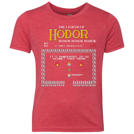 T-Shirts Vintage Red / YXS Legend of Hodor Youth Triblend T-Shirt