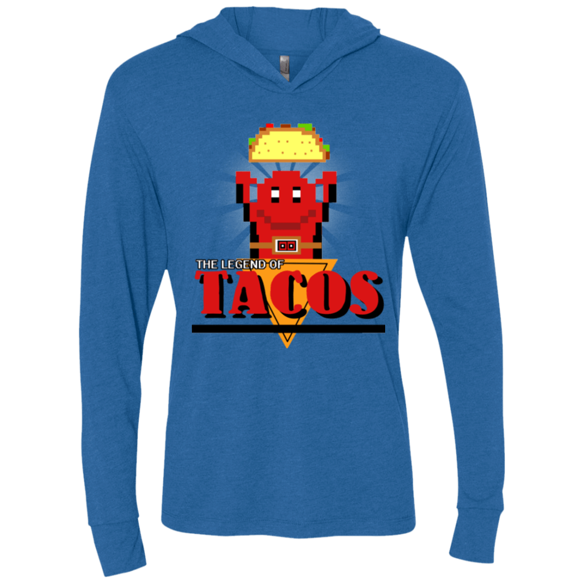 T-Shirts Vintage Royal / X-Small Legend of Tacos Triblend Long Sleeve Hoodie Tee
