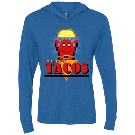 T-Shirts Vintage Royal / X-Small Legend of Tacos Triblend Long Sleeve Hoodie Tee