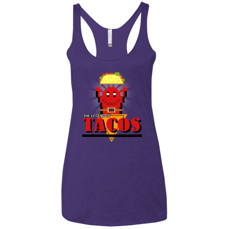 T-Shirts Purple / X-Small Legend of Tacos Women's Triblend Racerback Tank