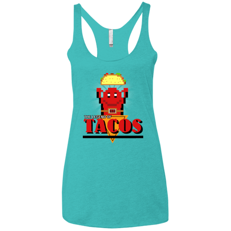 T-Shirts Tahiti Blue / X-Small Legend of Tacos Women's Triblend Racerback Tank