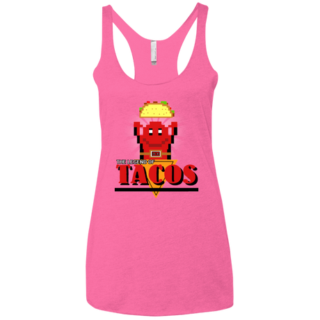 T-Shirts Vintage Pink / X-Small Legend of Tacos Women's Triblend Racerback Tank