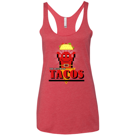 T-Shirts Vintage Red / X-Small Legend of Tacos Women's Triblend Racerback Tank