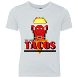 T-Shirts Heather White / YXS Legend of Tacos Youth Triblend T-Shirt