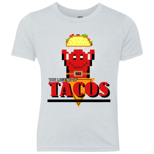 T-Shirts Heather White / YXS Legend of Tacos Youth Triblend T-Shirt