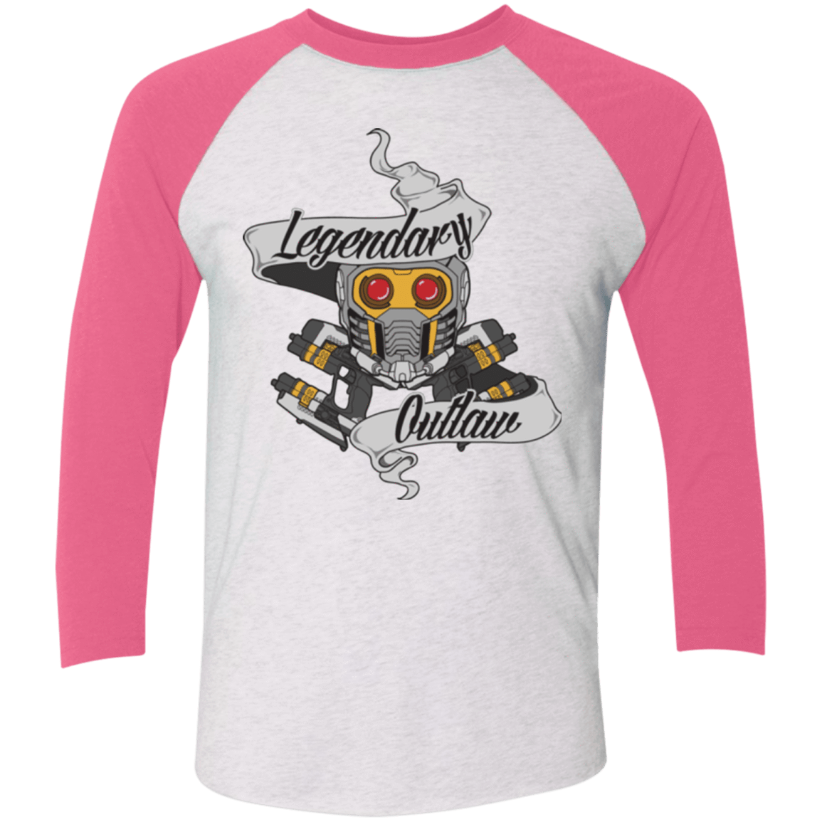 T-Shirts Heather White/Vintage Pink / X-Small Legendary Outlaw Triblend 3/4 Sleeve
