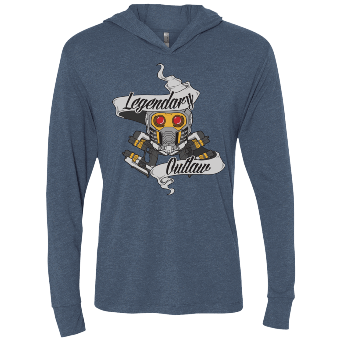T-Shirts Indigo / X-Small Legendary Outlaw Triblend Long Sleeve Hoodie Tee