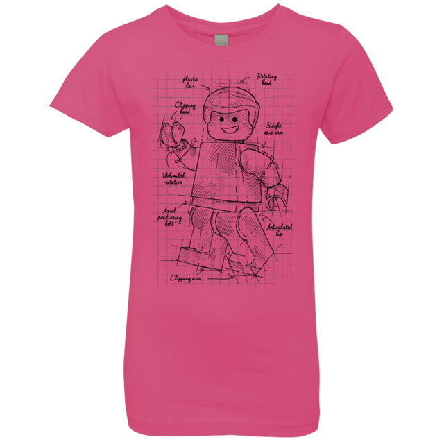 T-Shirts Hot Pink / YXS Lego Plan Girls Premium T-Shirt