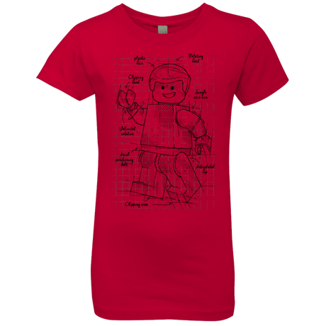 T-Shirts Red / YXS Lego Plan Girls Premium T-Shirt