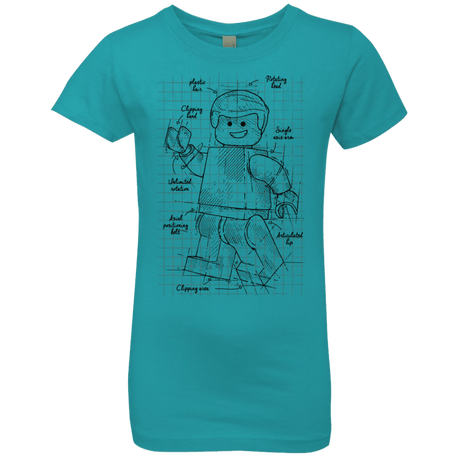 T-Shirts Tahiti Blue / YXS Lego Plan Girls Premium T-Shirt