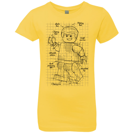 T-Shirts Vibrant Yellow / YXS Lego Plan Girls Premium T-Shirt