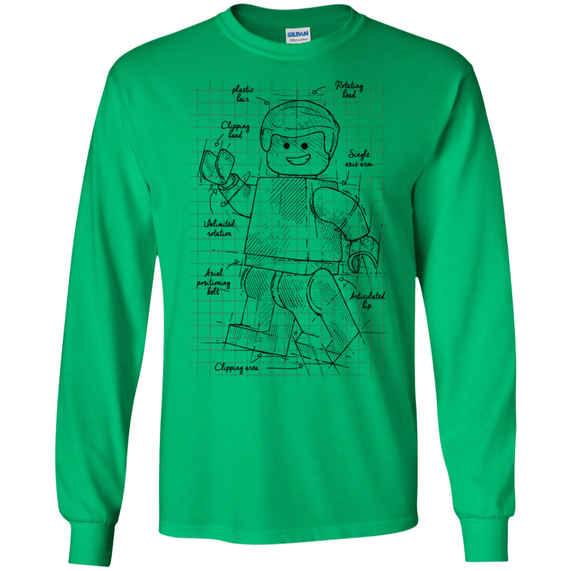 T-Shirts Irish Green / S Lego Plan Men's Long Sleeve T-Shirt